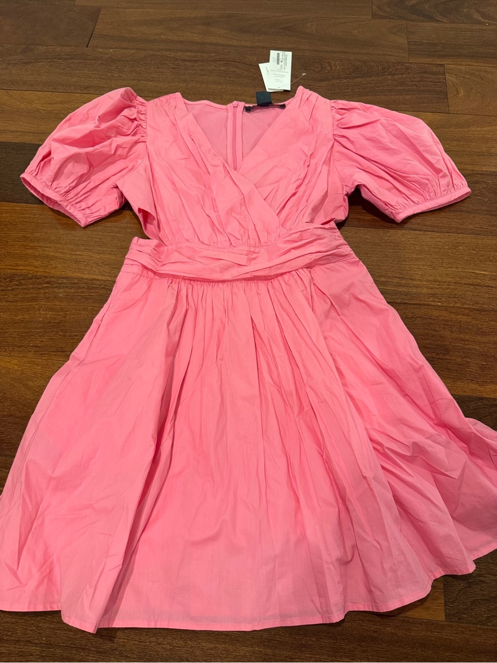 French Connection Pink Puff-Sleeve Mini Dress